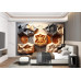 Gilded Medallion Luxury Design - Opulent AI Wall Mural