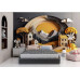 Autumn Village - AI Art Wall Mural for Contemporary Interiors Autumn Village - AI Art Wall Mural for Contemporary Interiors