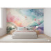 Blooming Aurora - AI Art Wall Mural for Contemporary Interiors