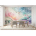 Blooming Aurora - AI Art Wall Mural for Contemporary Interiors