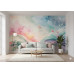 Blooming Aurora - AI Art Wall Mural for Contemporary Interiors