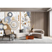 Woven Light Texture Effect - Warm - AI Art Wall Mural for Contemporary Interiors