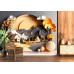Autumn's Embrace - AI Art Wall Mural for Contemporary Interiors
