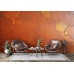 Copper Tectonic Metallic Design - Industrial AI Wall Mural
