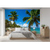 Vibrant Tropical Beach - AI Art Wall Mural for Contemporary Interiors