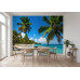 Vibrant Tropical Beach - AI Art Wall Mural for Contemporary Interiors