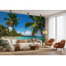Vibrant Tropical Beach - AI Art Wall Mural for Contemporary Interiors