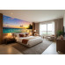 Pastel Sunset Beach Waves - AI Art Wall Mural for Contemporary Interiors