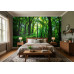 Sunlit Forest Dreams - AI Art Wall Mural for Contemporary Interiors
