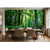 Sunlit Forest Dreams - AI Art Wall Mural for Contemporary Interiors