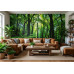 Sunlit Forest Dreams - AI Art Wall Mural for Contemporary Interiors