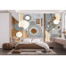 Ochre and Indigo Cosmos - Warm & Cool - AI Art Wall Mural for Contemporary Interiors