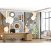 Ochre and Indigo Cosmos - Warm & Cool - AI Art Wall Mural for Contemporary Interiors