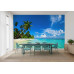Crystal Clear Water Beach - AI Art Wall Mural for Contemporary Interiors