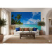 Crystal Clear Water Beach - AI Art Wall Mural for Contemporary Interiors