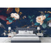 Midnight Botanica - AI Art Wall Mural for Contemporary Interiors