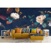 Midnight Botanica - AI Art Wall Mural for Contemporary Interiors