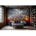 Rust and Reflection - AI Art Wall Mural for Contemporary Interiors