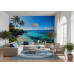 Palm Shadow Rocky Bay - AI Art Wall Mural for Contemporary Interiors