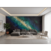 Neon River in the Abyss Glow Effect - Futuristic AI Wall Mural