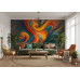 Fiery Whirlwind Flame Effects - Dramatic AI Wall Mural