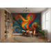 Fiery Whirlwind Flame Effects - Dramatic AI Wall Mural