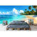 Idyllic Beach Day - AI Art Wall Mural for Contemporary Interiors