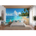 Idyllic Beach Day - AI Art Wall Mural for Contemporary Interiors