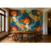 Baroque Ocean - AI Art Wall Mural for Contemporary Interiors