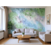 Misty Spring Garden - AI Art Wall Mural for Contemporary Interiors