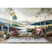Serene Vista - AI Art Wall Mural for Contemporary Interiors