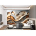 Golden Valley - AI Art Wall Mural for Contemporary Interiors