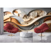 Golden Valley - AI Art Wall Mural for Contemporary Interiors