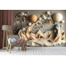 The Guardians of Dune Desert Scene - Mystical - AI Art Wall Mural for Contemporary Interiors