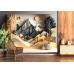 Layered Mountscape - AI Art Wall Mural for Contemporary Interiors