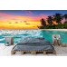 Dramatic Sunset Sky - AI Art Wall Mural for Contemporary Interiors
