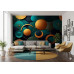 Cosmic Teal and Gold Burst Galaxy - Stellar AI Wall Mural Cosmic Teal and Gold Burst Galaxy - Stellar AI Wall Mural