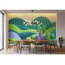 Emerald Valley - AI Art Wall Mural for Contemporary Interiors