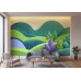 Emerald Valley - AI Art Wall Mural for Contemporary Interiors