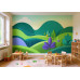 Emerald Valley - AI Art Wall Mural for Contemporary Interiors