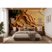 Golden Flow Liquid Metal Effect - Luxurious AI Wall Mural