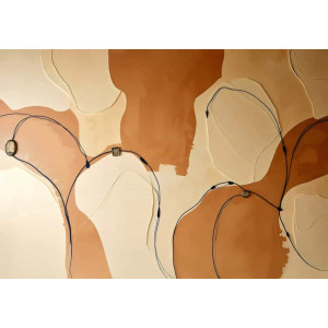 Linked Expressions Abstract Art - Connected AI Wall Mural