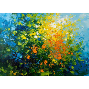 Emerald Currents Jewel Tones - Luxurious AI Wall Mural