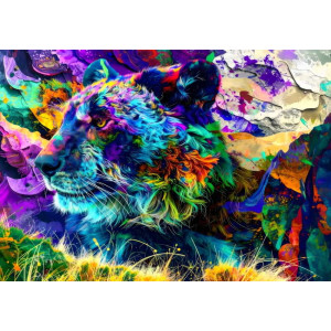 Spectrum Majesty Rainbow Colors - Vibrant AI Wall Mural