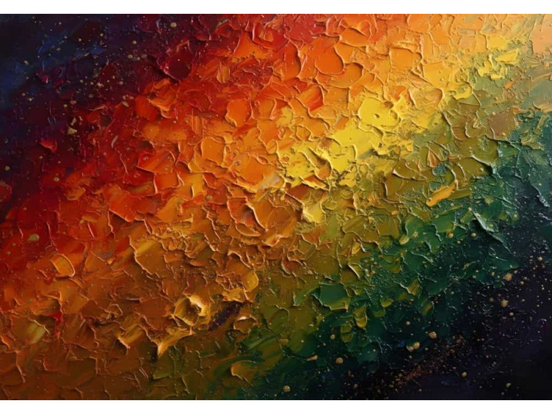 Textured Spectrum - AI Art Wall Mural for Contemporary Interiors