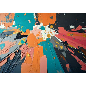 Urban Burst - AI Art Wall Mural for Contemporary Interiors | Wall4Soul