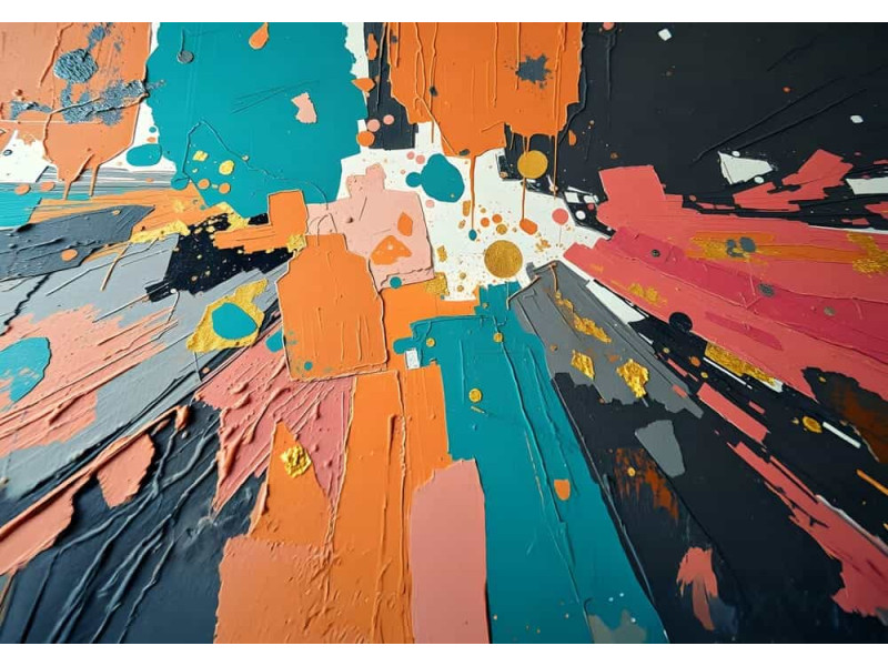 Urban Burst - AI Art Wall Mural for Contemporary Interiors