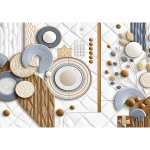 Woven Light Texture Effect - Warm - AI Art Wall Mural for Contemporary Interiors | Wall4Soul