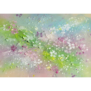 Whispering Petals - AI Art Wall Mural for Contemporary Interiors | Wall4Soul
