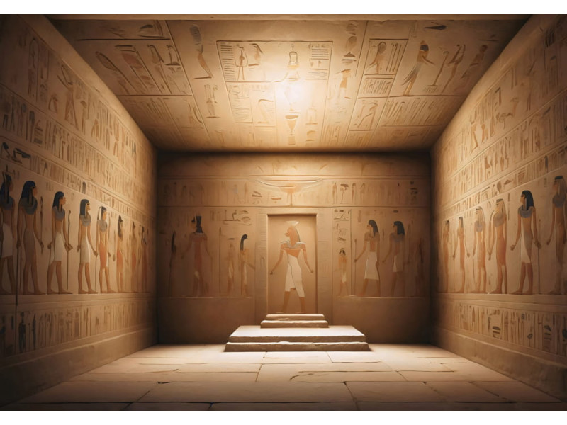 Pharaoh's Tomb - AI Art Wall Mural for Contemporary Interiors